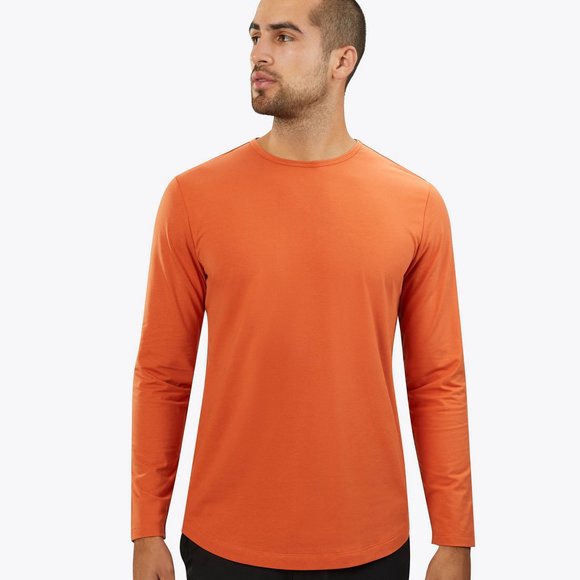 Cuts Clothing AO Long Sleeve Curve-Hem tee - Dark Adobe - Picture 4 of 7